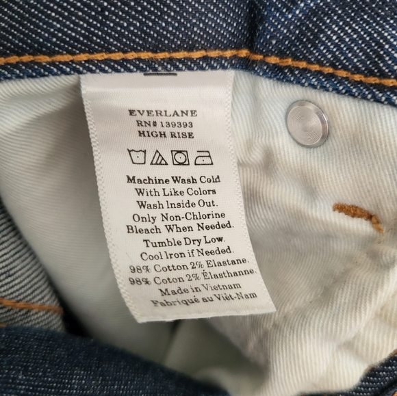 Everlane High Rise Skinny Stretch Dark Wash Jeans 27 Tall - Picture 9 of 9